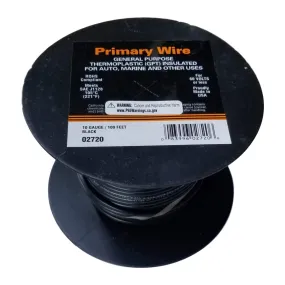 10 Gauge Stranded Black, GPT Primary Wire 19/23, 100 foot