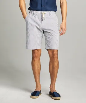 10" Seersucker Traveler Short in Blue