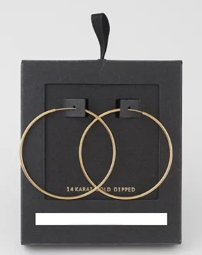 14k gold dipped hoop earrings