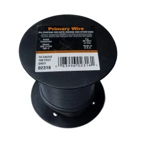 18 Gauge Wire, Gray,  Gpt Primary Wire, 16/30, 100 foot