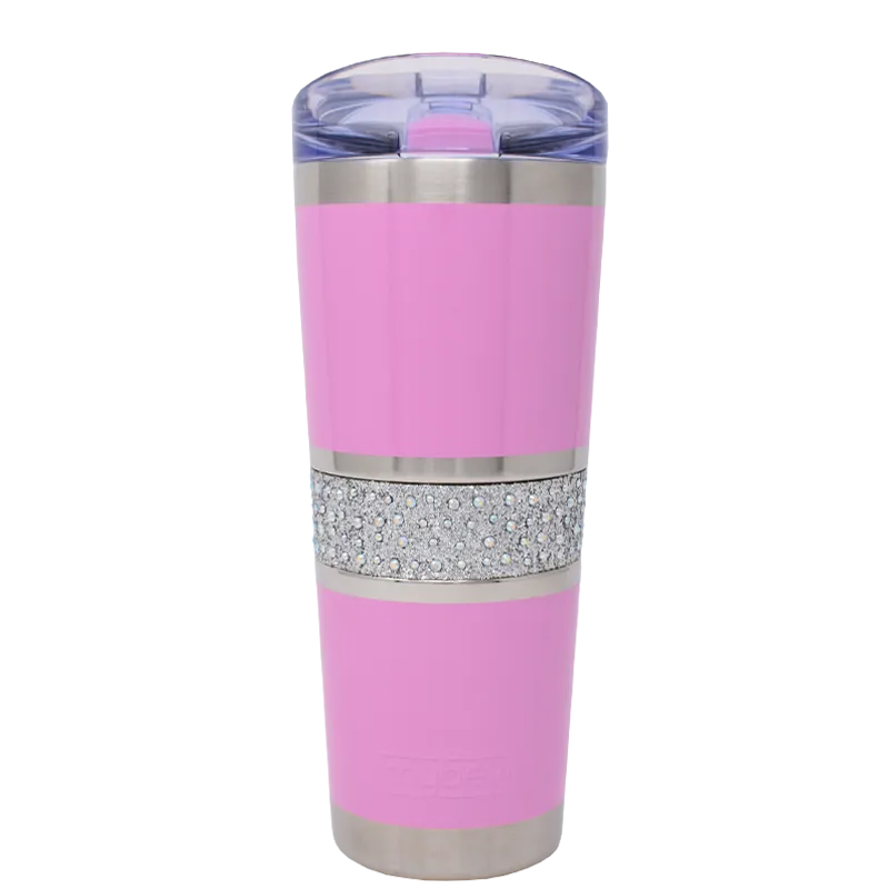 20 oz Hollywood Tumbler with Carry Ring Lid | Premium Insulated Bling Rhinestones Tumbler - Customizable