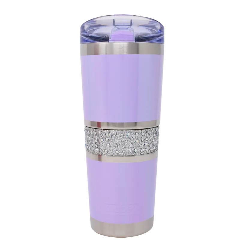 20 oz Hollywood Tumbler with Carry Ring Lid | Premium Insulated Bling Rhinestones Tumbler - Customizable