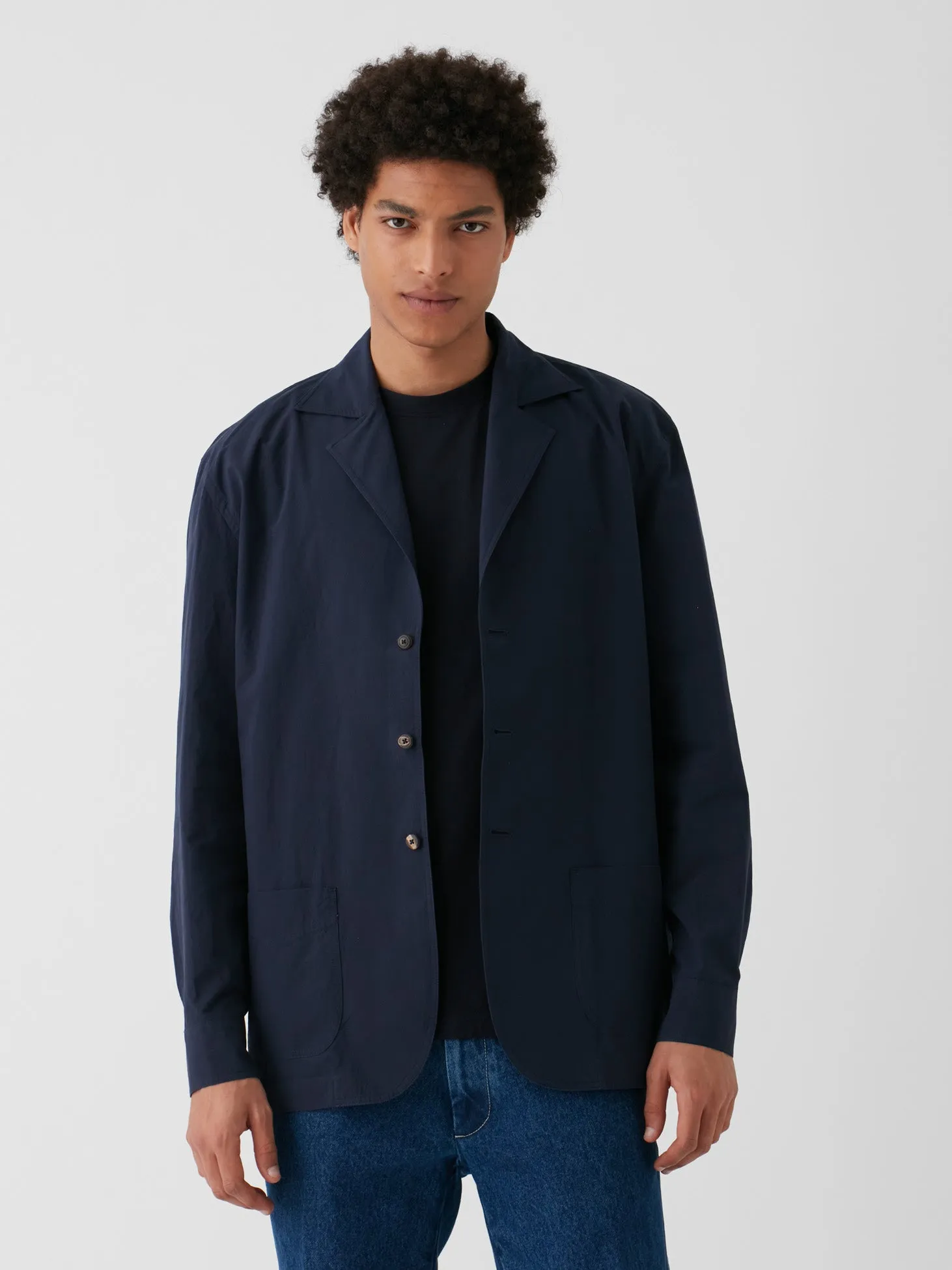 AABIGAIL UNLINED BLUE SHIRT-JACKET