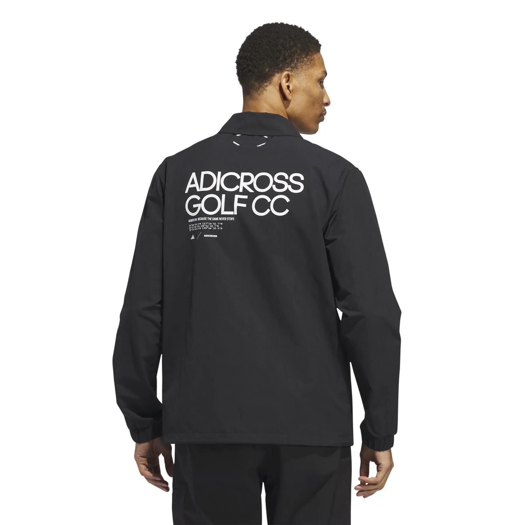 Adicross Button Through Coaches Jacket Black - SS24