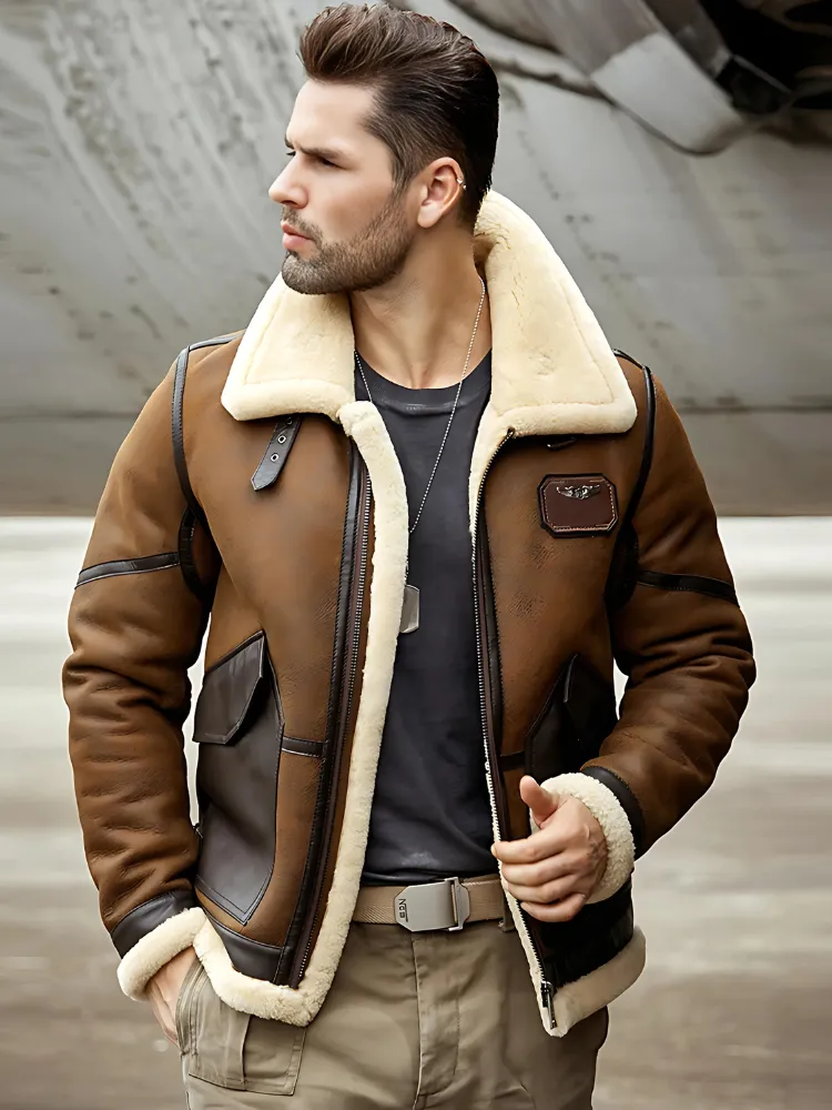 AIR FORCE FIGHTER JET PILOT DESIGNED GENUINE LEATHER JACKET