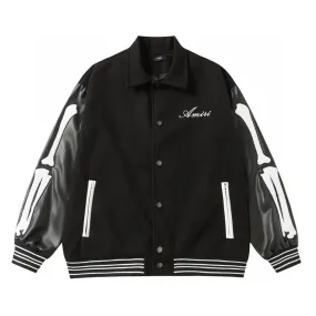 Amiri Bones Black Varsity Jacket