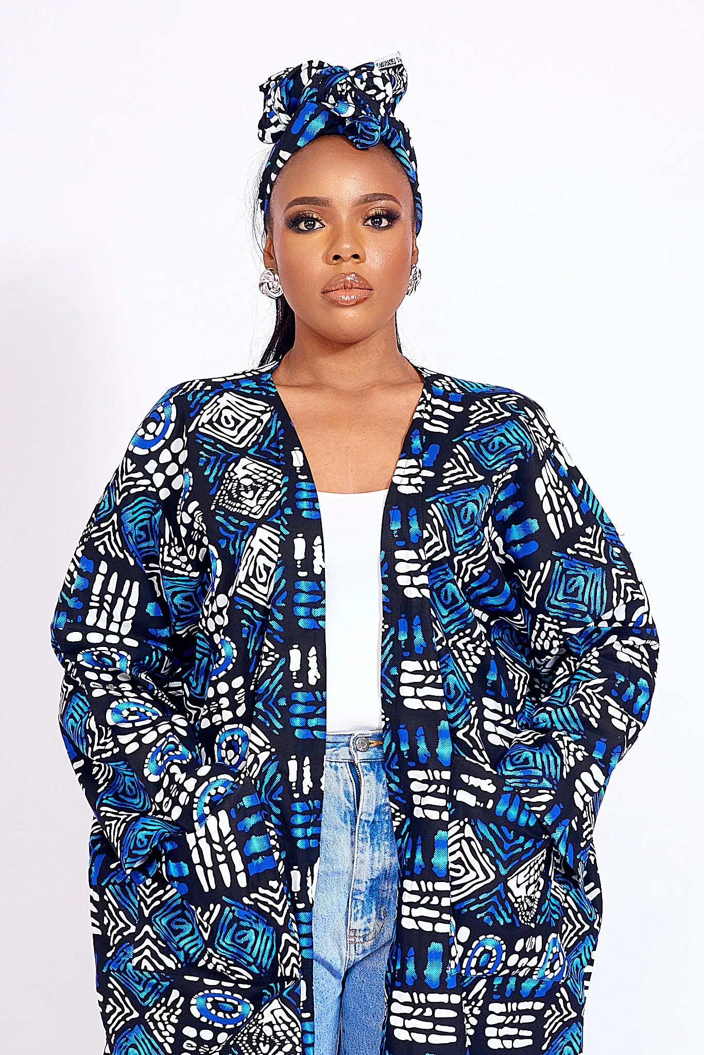 ANELE AFRICAN PRINT KIMONO