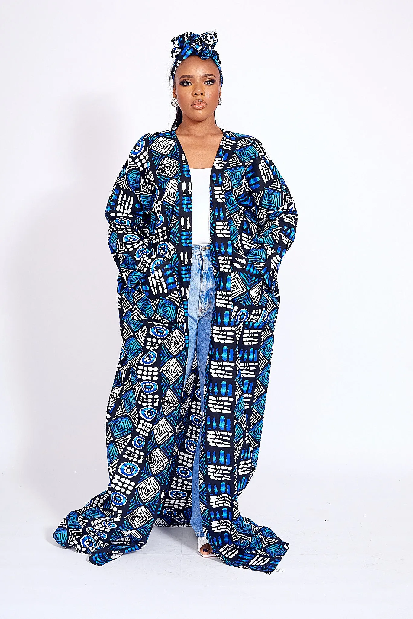 ANELE AFRICAN PRINT KIMONO