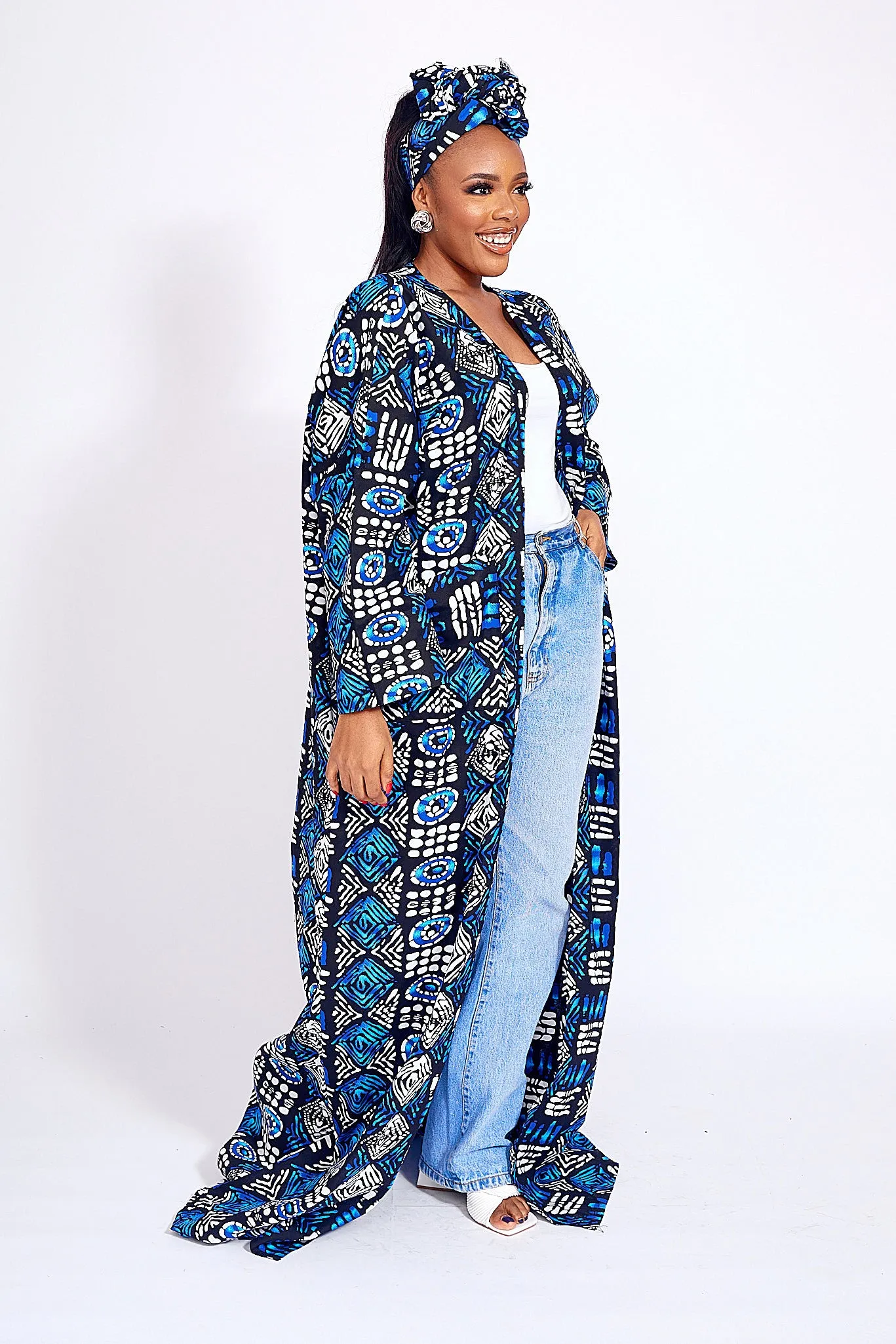 ANELE AFRICAN PRINT KIMONO