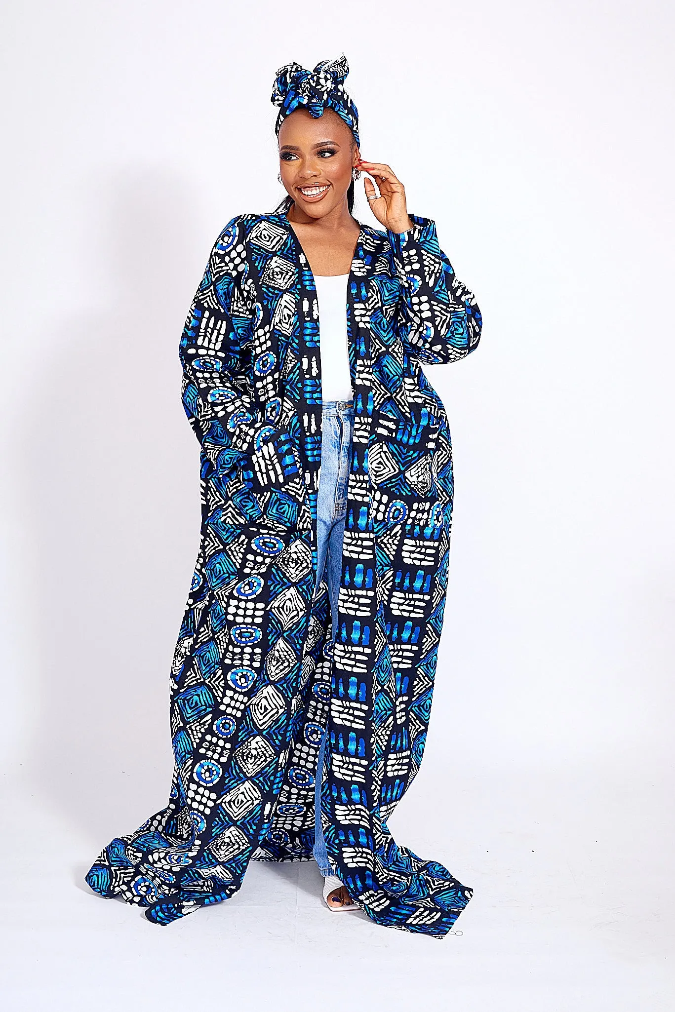 ANELE AFRICAN PRINT KIMONO