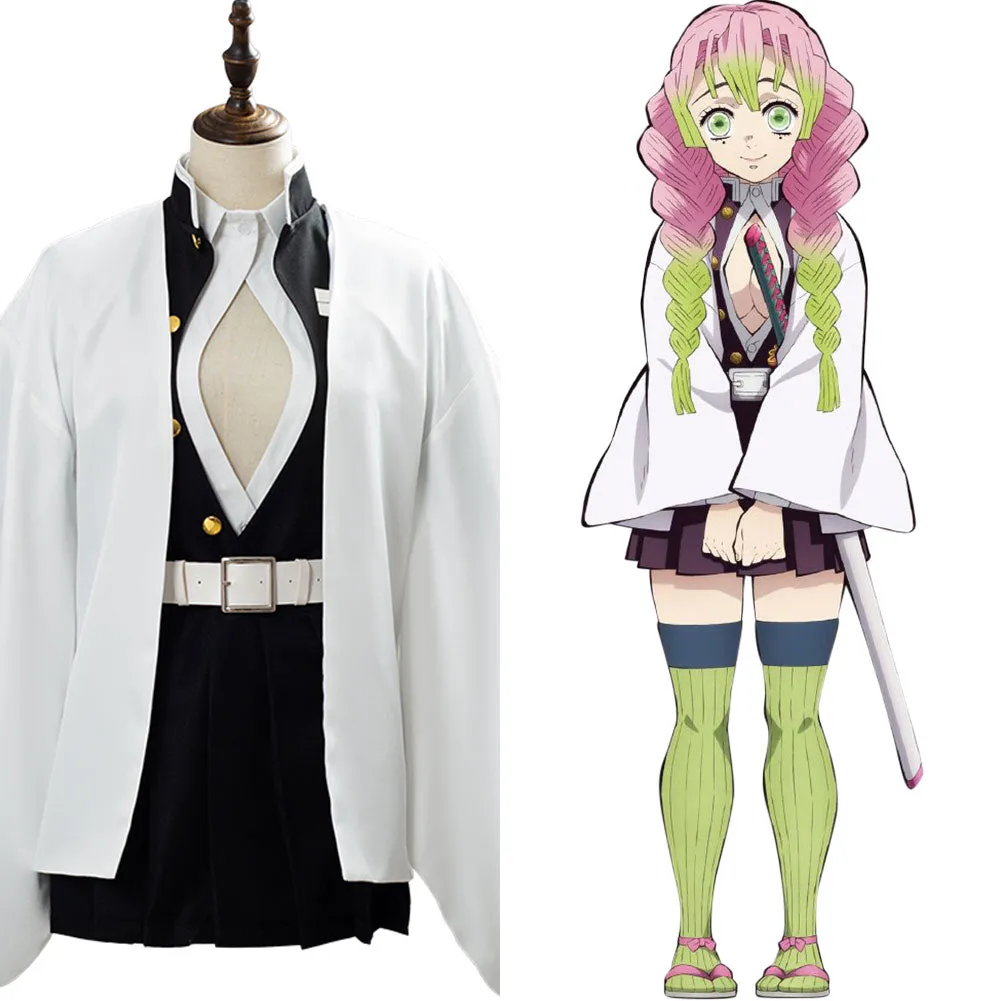 Anime Kanroji Mitsuri Outfits Cosplay Costume Halloween Carnival Suit