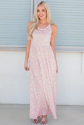 *APP EXCLUSIVE* Leopard Round Neck Sleeveless Maxi Dress