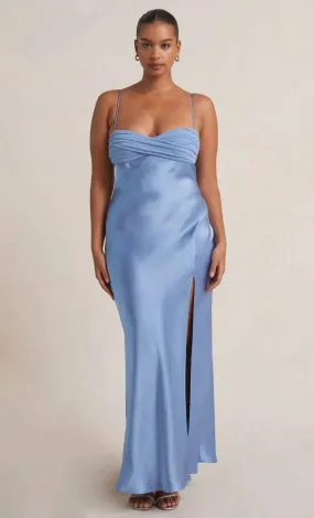 Bec And Bridge Julieta Silk Maxi Dress in Blue