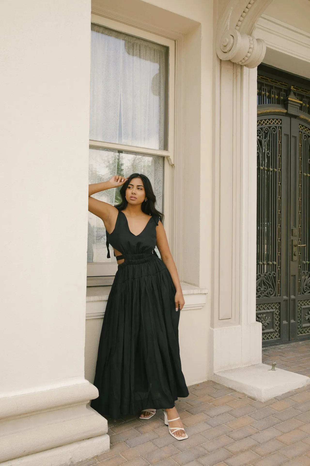 Black Cut Out Maxi Dress