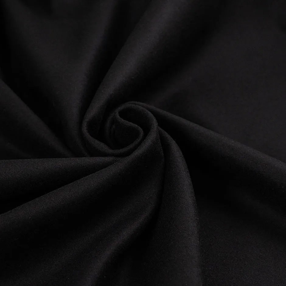 Black wool blend coat weight - Sample