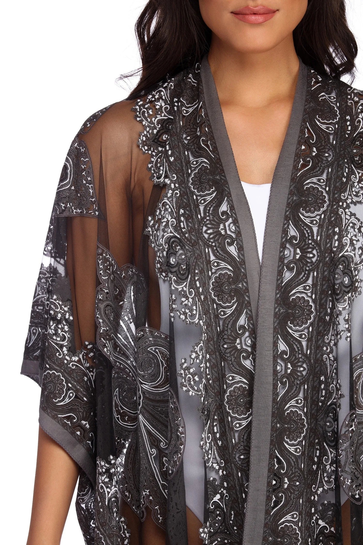 Bohemian Burnout Fringe Kimono