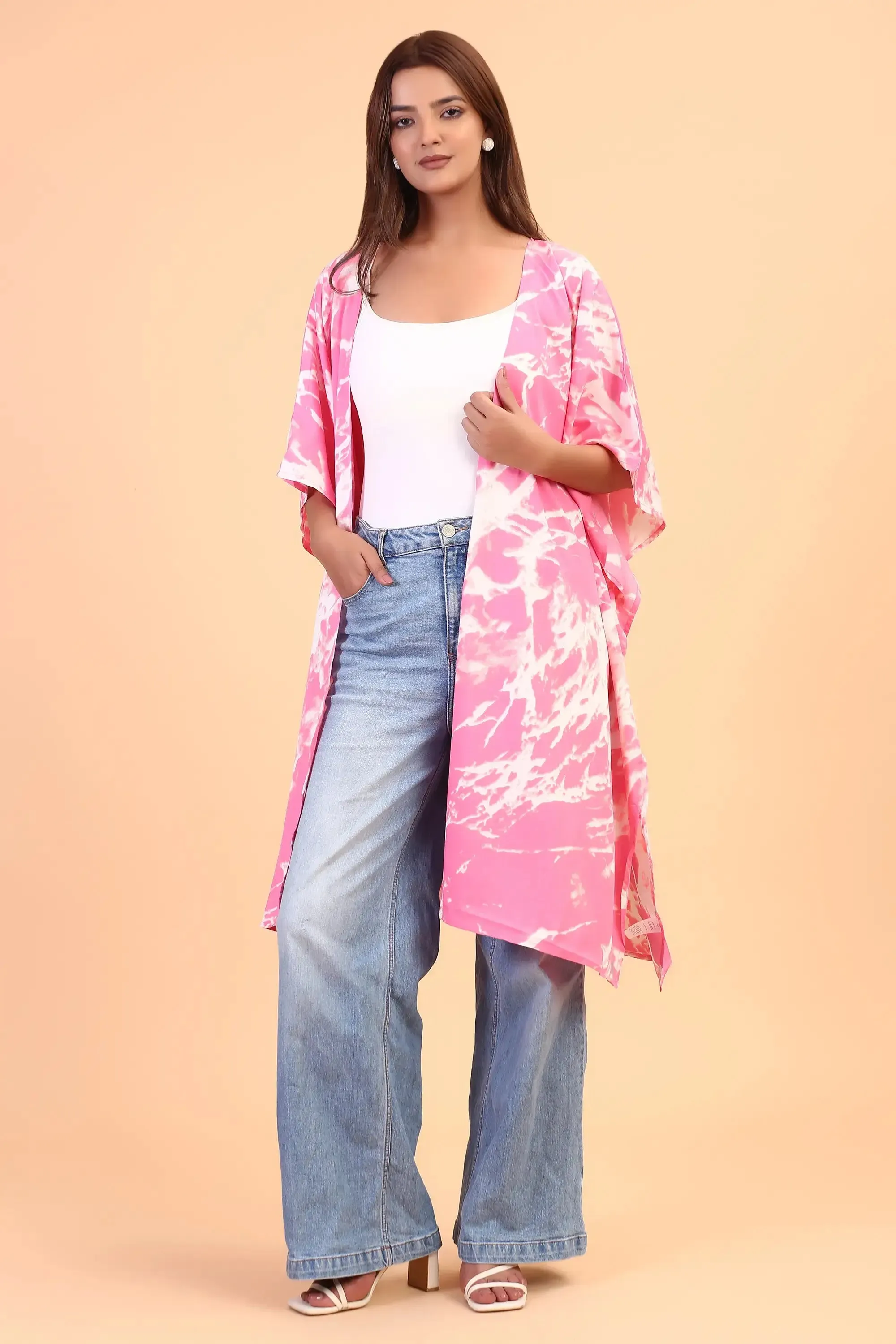 Brush Strokes Maxi Kimono