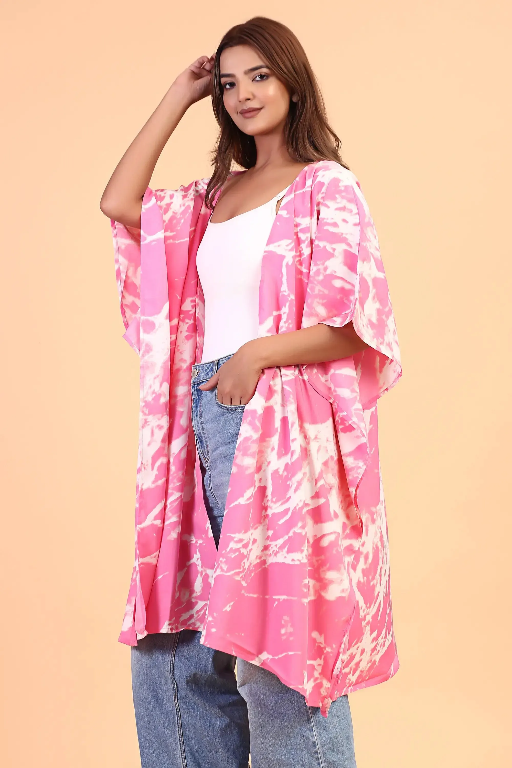 Brush Strokes Maxi Kimono