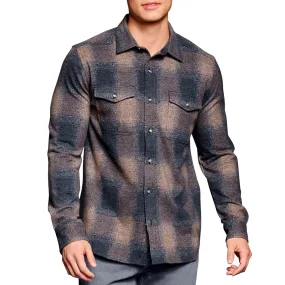 BRUSHED BOX PLAID BUTTON FRONT