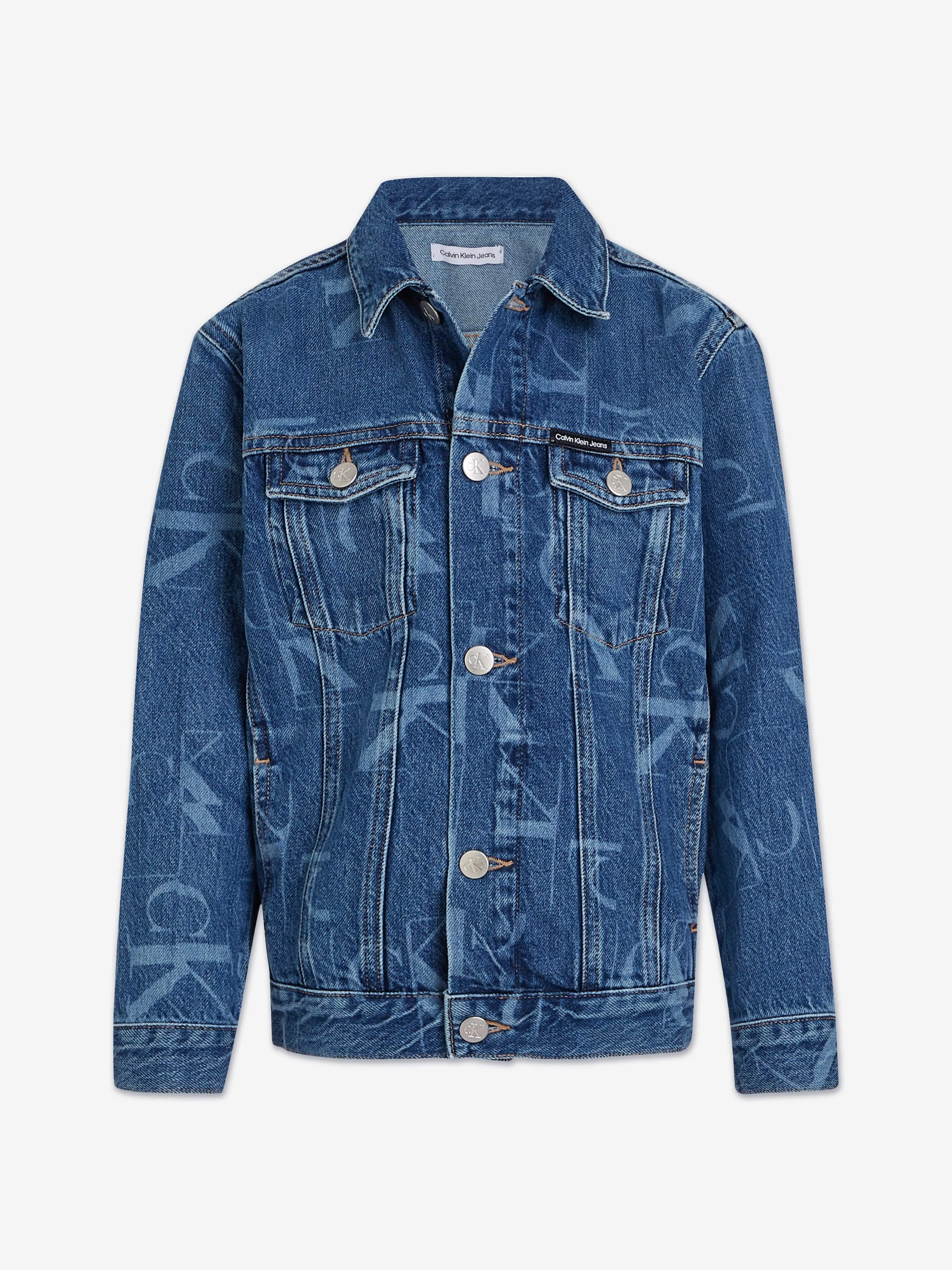 Calvin Klein Boys Denim Trucker Jacket in Blue