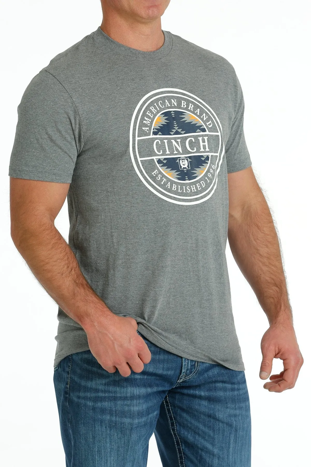 Cinch Men's American Brand Cinch T-Shirt in Gray