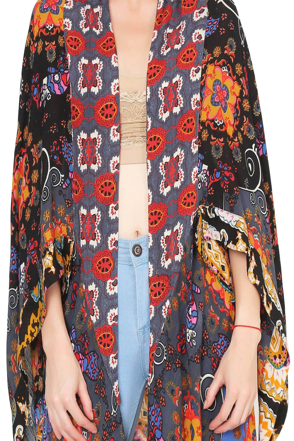 Colorful Getaway Mix Print Kimono