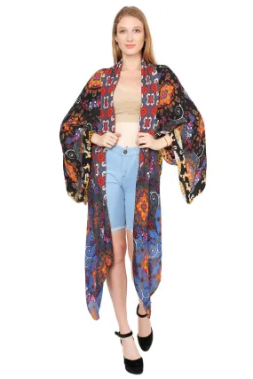 Colorful Getaway Mix Print Kimono