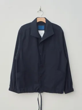 Cotton Seersucker Coach Jacket - Dark Navy