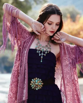 CRIMSON AND CLOVER SHORT KIMONO