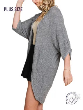 Curvy LIGHT WEIGHT SWEATER KIMONO