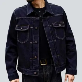 Dark wash selvedge denim jacket