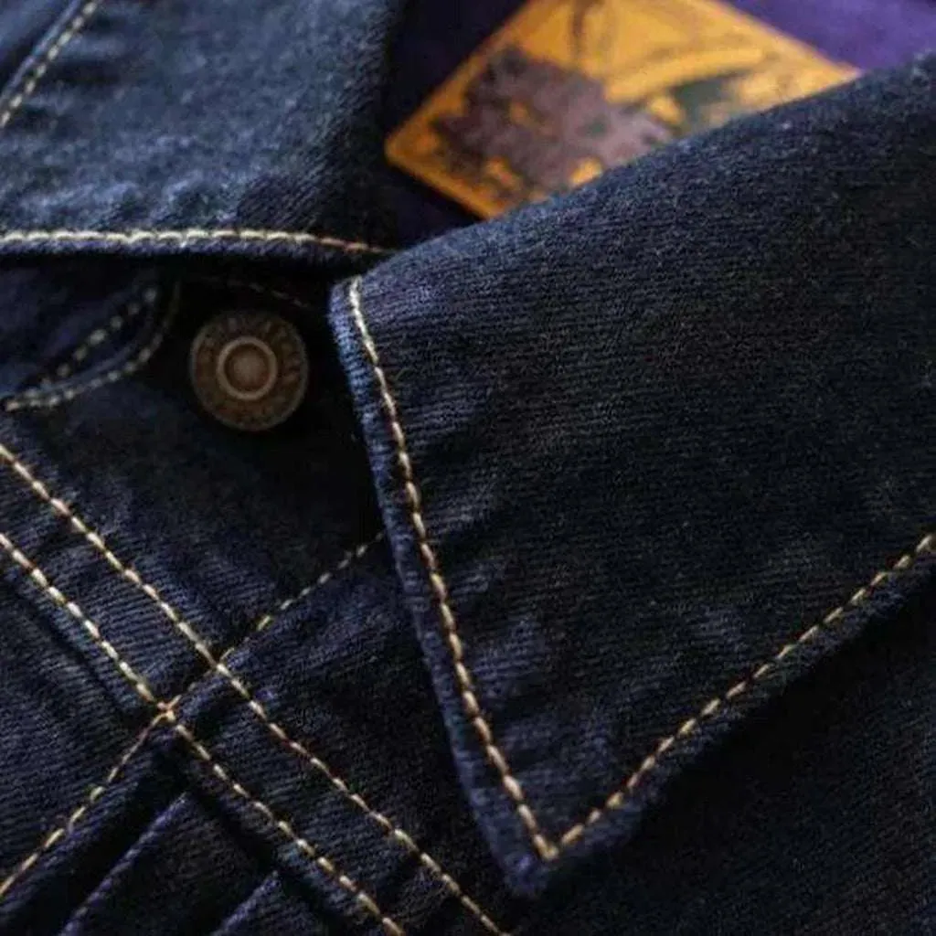 Dark wash selvedge denim jacket