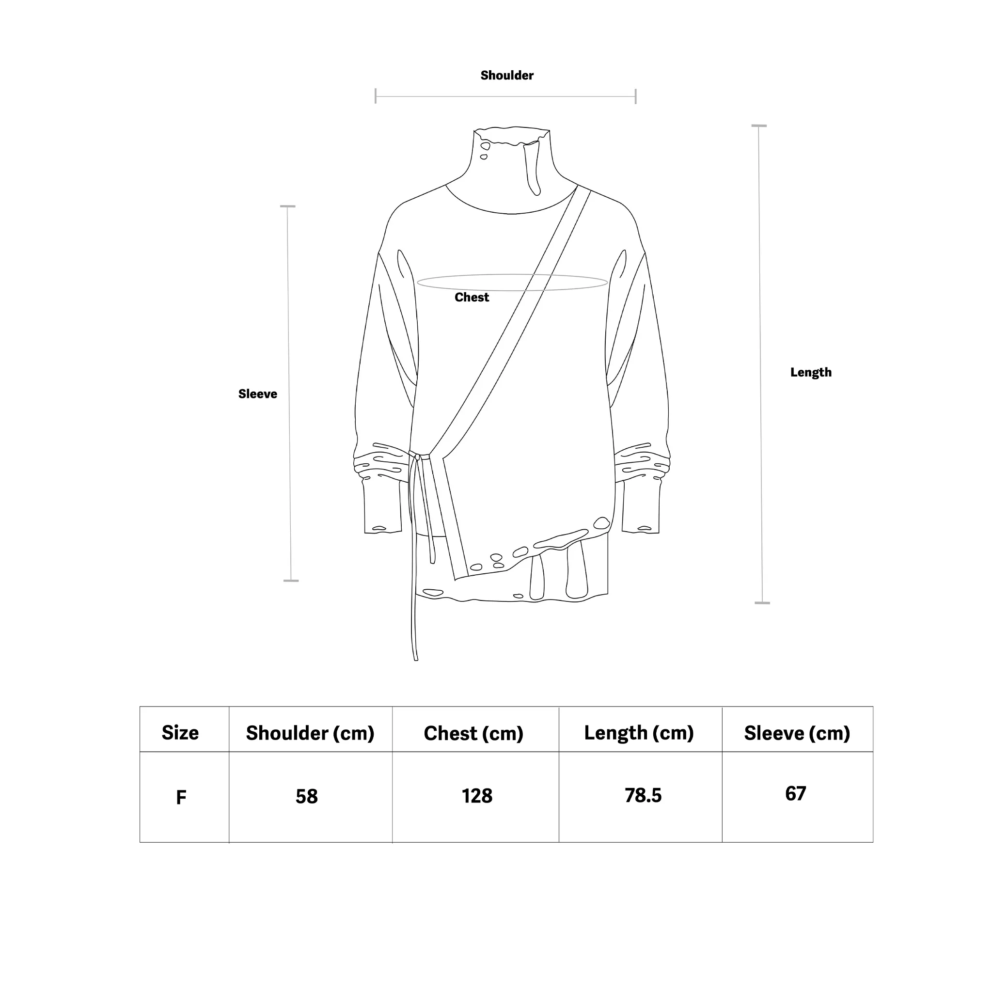 Deconstructed Sweater with Faux Front Placket and Side Tie Straps