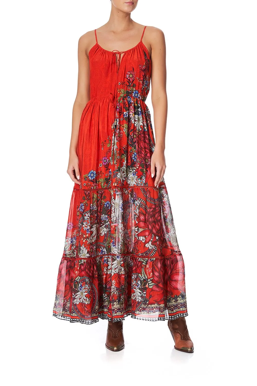 DRESS WITH FRONT TIE DETAIL WONDERING WARATAH