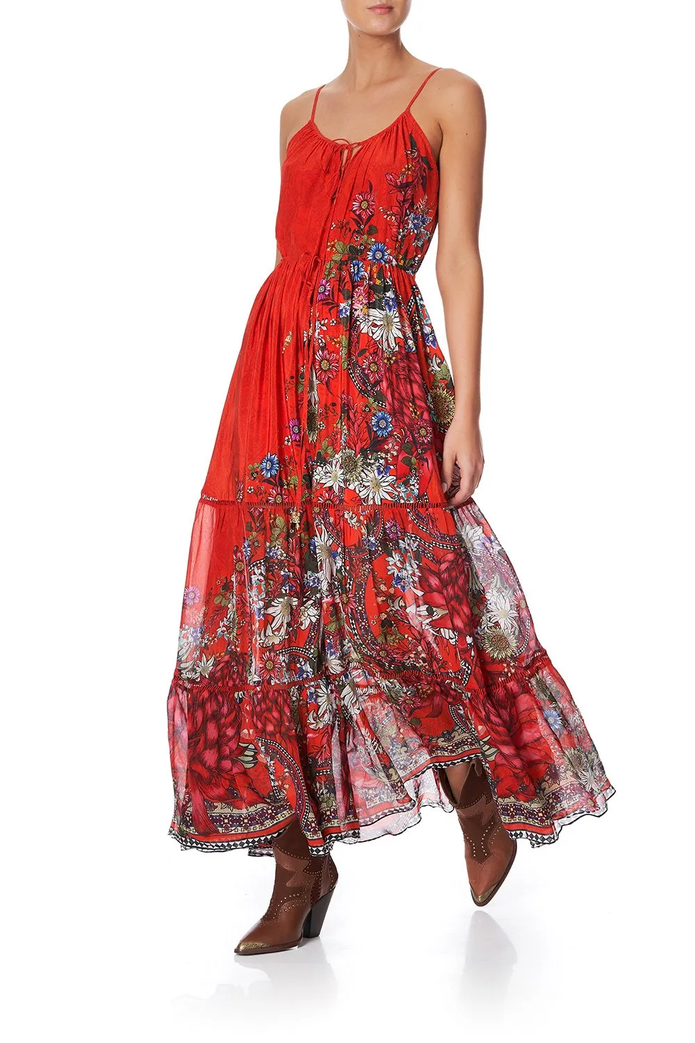 DRESS WITH FRONT TIE DETAIL WONDERING WARATAH