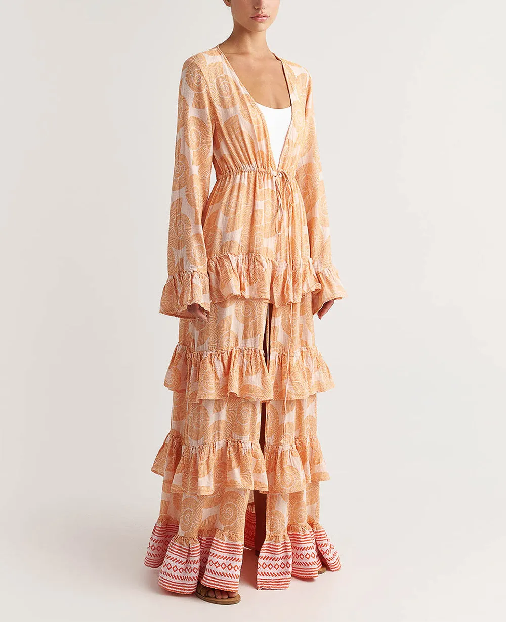 ECLECTIC KIMONO "KOCHYLI" CORAL