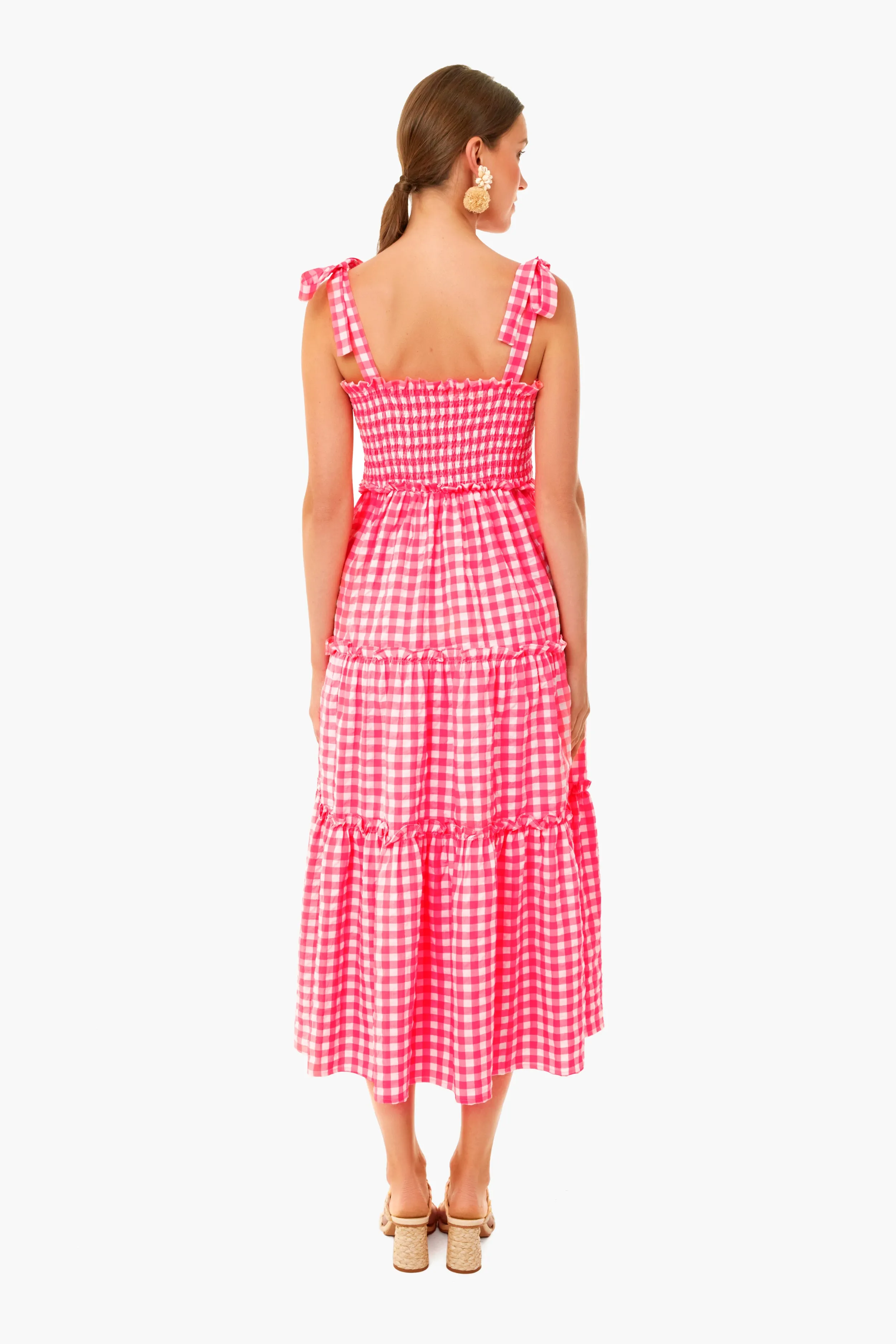 Electric Pink Gingham Nellie Dress