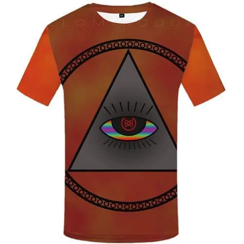 Eye T-shirt Men Geometric Flower Shirt Print Rainbow Tshirt Anime Gothic T-shirts Graphic Psychedelic Tshirts Cool Short Sleeve