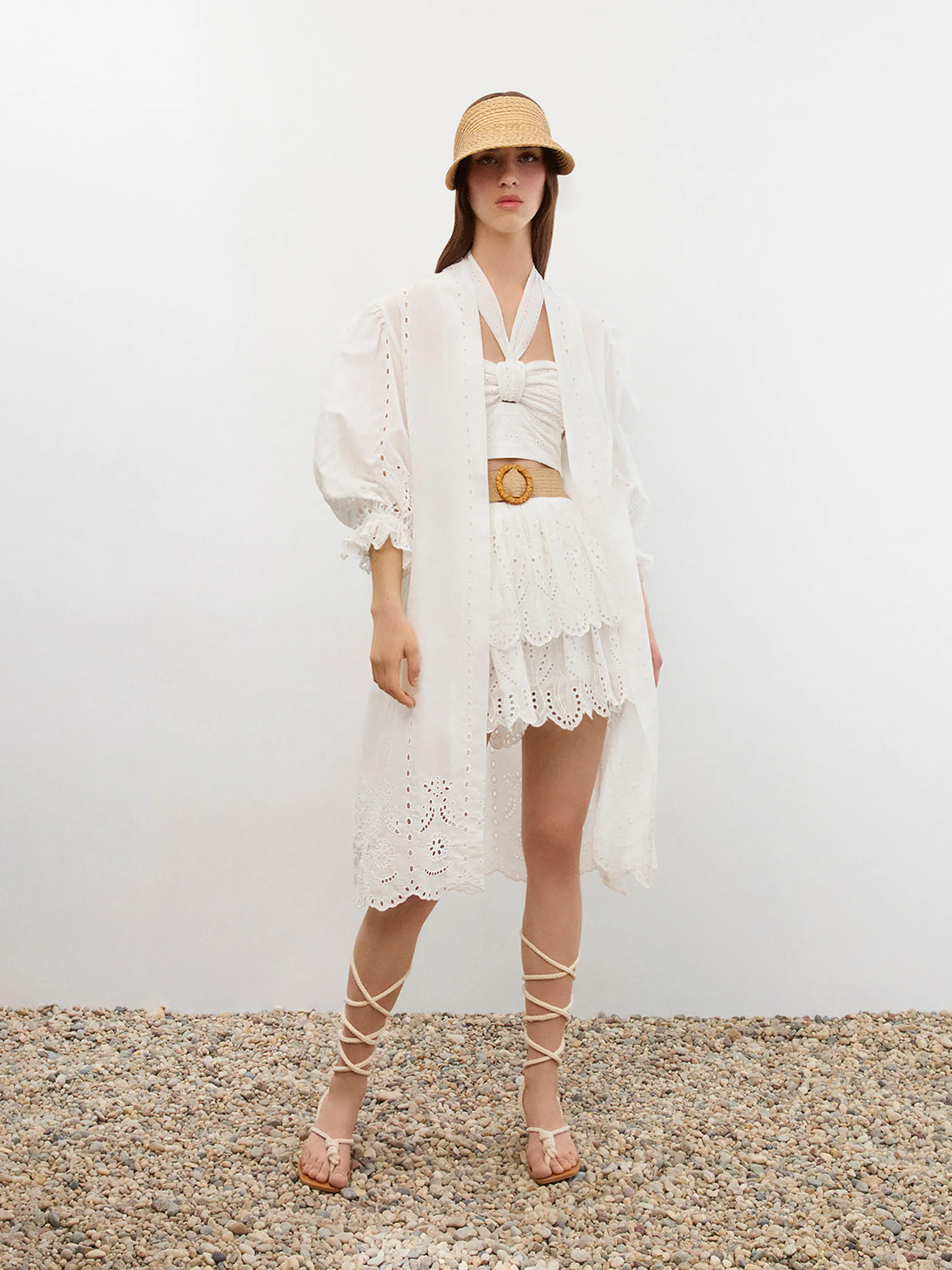 Eyelet Kimono