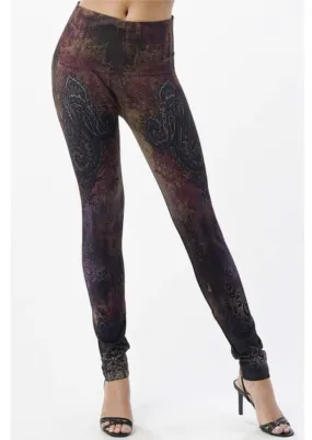 Fancy Like That Tummy Control Leggings Made in USA - Plus Size - Clearance Final Sale