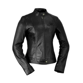 Favorite Womens Fashion Leather Jacket Black