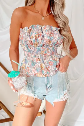 Feel A Certain Way Cropped Floral Tube Top (Lavender)