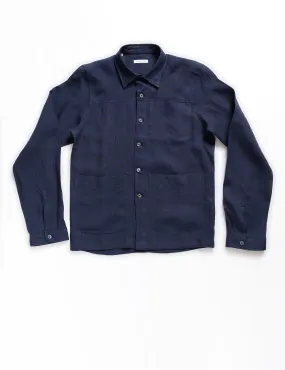 FINAL SALE: BKT15 Shirt Jacket in Linen Twill - Salerno Blue