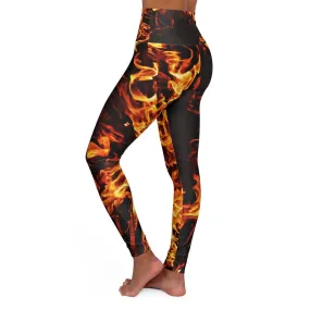 fire flames High waisted Leggings,casual,gym/yoga/lounge wear, comfortable, chillout wear, Christmas/Thanksgiving/Birthday/Women/Ladies Gift