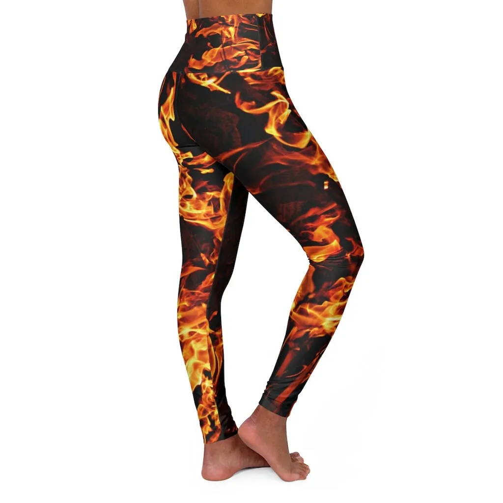 fire flames High waisted Leggings,casual,gym/yoga/lounge wear, comfortable, chillout wear, Christmas/Thanksgiving/Birthday/Women/Ladies Gift