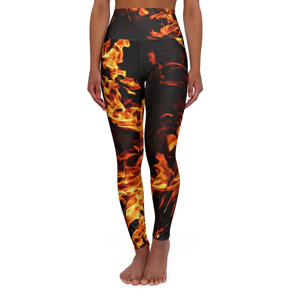 fire flames High waisted Leggings,casual,gym/yoga/lounge wear, comfortable, chillout wear, Christmas/Thanksgiving/Birthday/Women/Ladies Gift