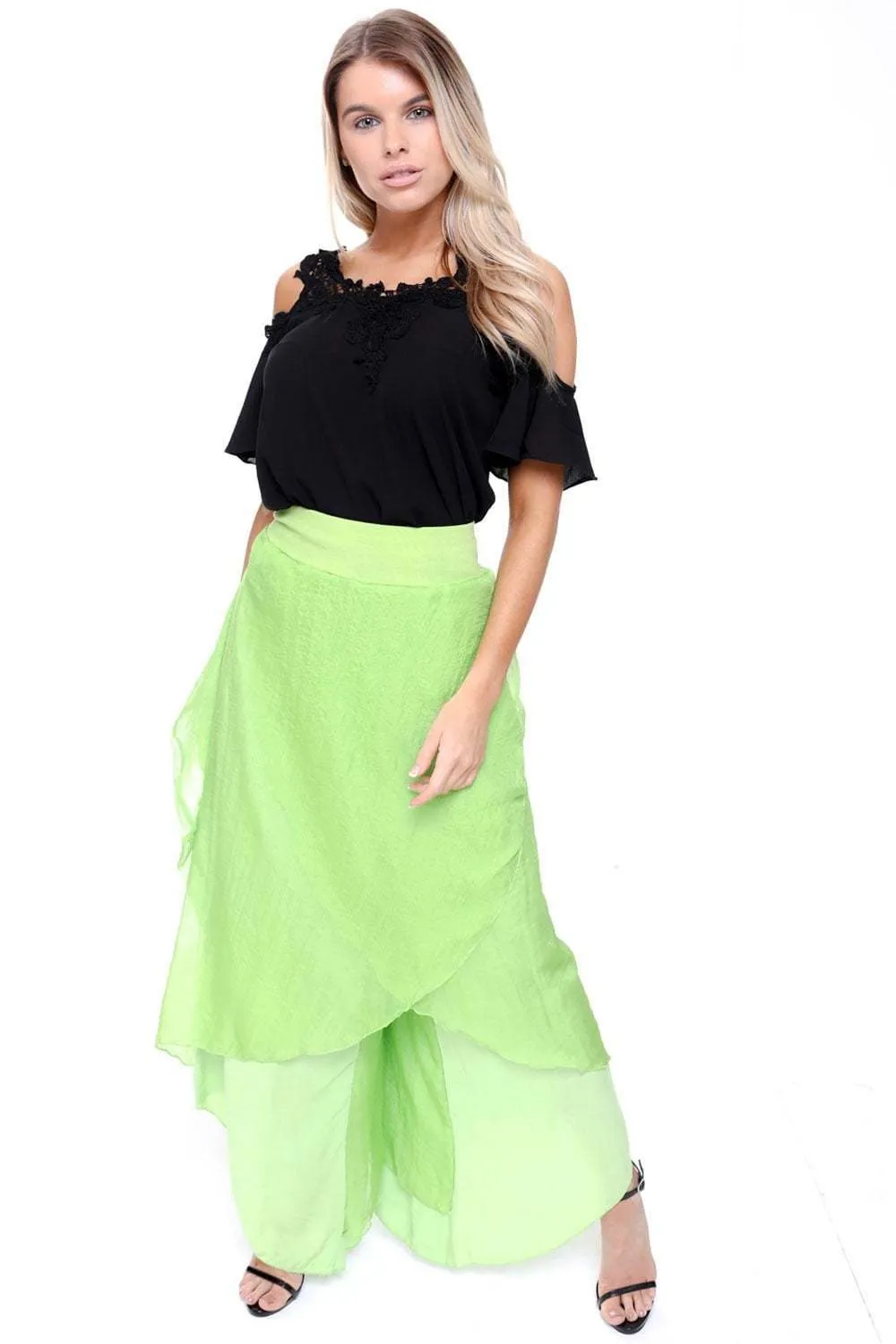 Floaty Layered Chiffon Harem Trousers