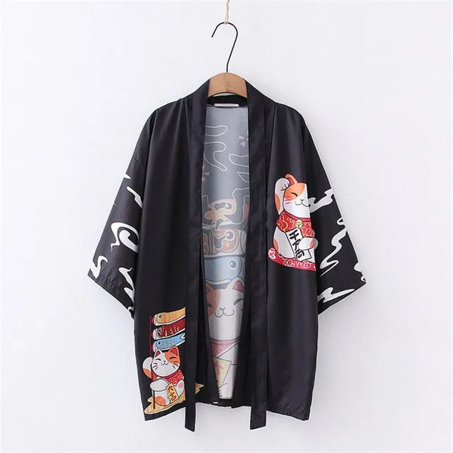 Fortune Cat Kimono