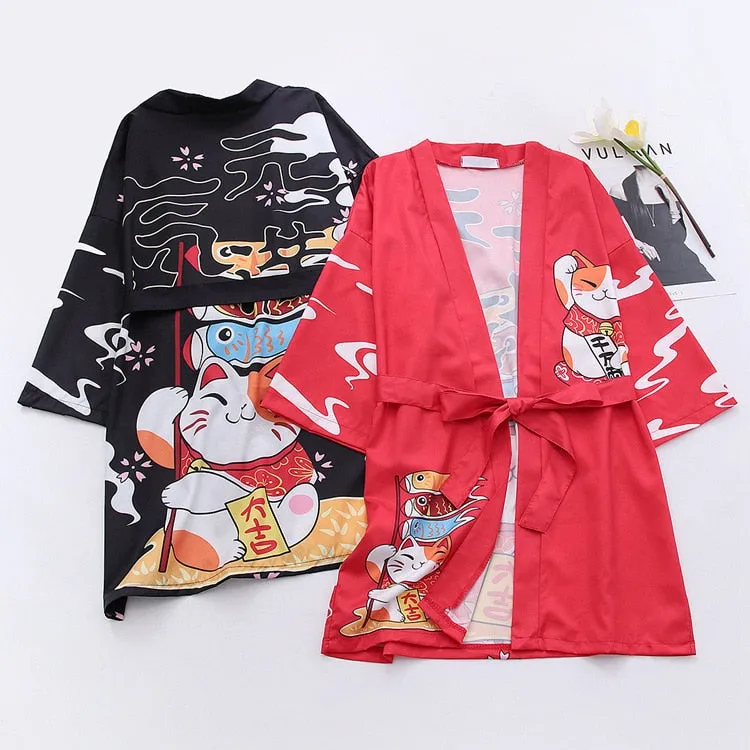 Fortune Cat Kimono