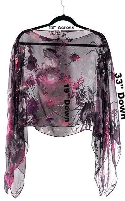 Garden Path Poncho - Azalea